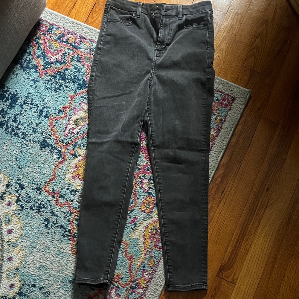 American Eagle Outfitters Women's Black Skinny Jeans Size 8 Short